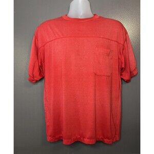 Vintage Jason Daniels Shirt Mens Large Red Pocket Tee Crewneck 80s USA Style